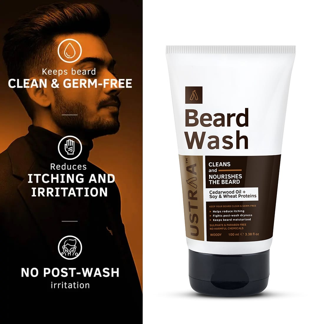 Ustraa – Beard Wash (100ML) - Image 2