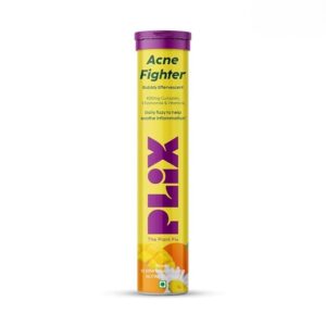 Plix – Acne Fighter Bubbly Effervescent Daily Fizzy To Help Soothe Inflammation Flavour Tablets (15N)