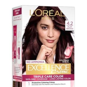 Loreal Paris – No Ammonia Excellence Creme Triple Care Color [4.2 Plum Brown]