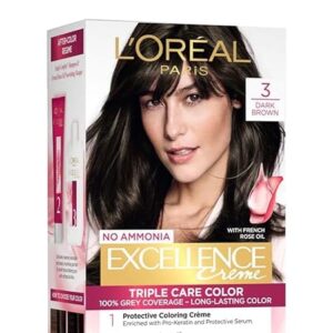 Loreal Paris – No Ammonia Excellence Creme Triple Care Color [3 Dark Brown]