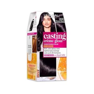 Loreal Paris – No Ammonia Casting Creme Gloss Conditioning Color [200 Ebony Black]
