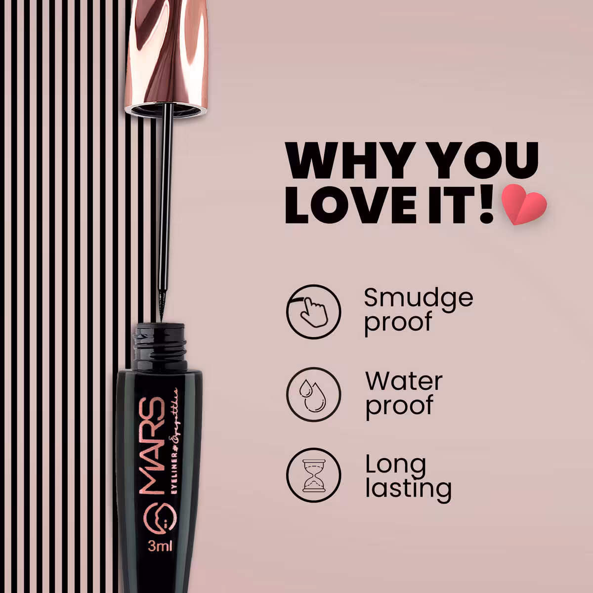 Mars – 24 Hrs Water Proof Eyeliner - Image 5