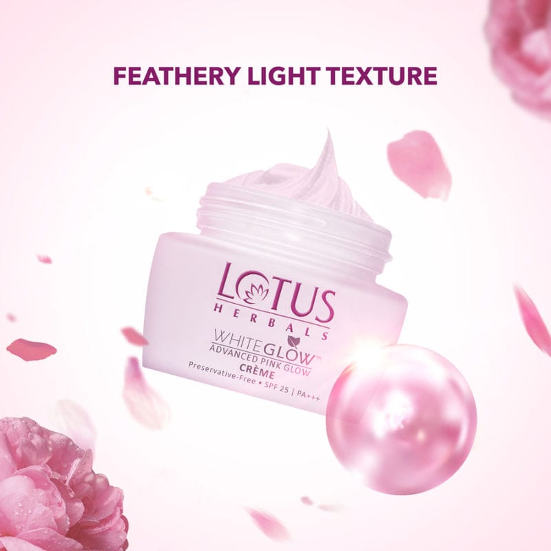Lotus Herbals – Whiteglow Advanced Pink Glow Creme Spf 25 Pa+++ (50g) - Image 5