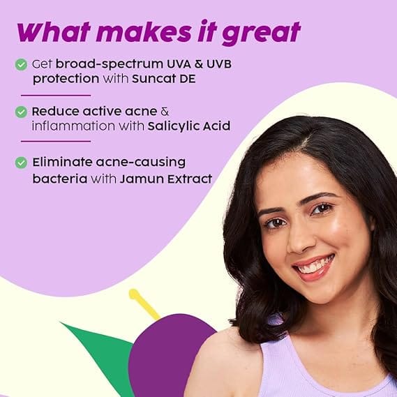 Plix – Jamun Matte Screen Invisible Sunscreen (50g) - Image 4