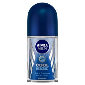 NIVEA Men Deodorant Roll On, Cool Kick, 48h Long lasting Freshness (50mL)