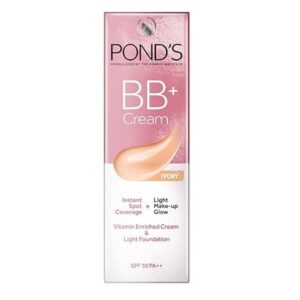 POND’S – Bb+ Cream For All Skin Types,Ivory Lightweight Natural Foundation & Light Foundation,Spf 30 Pa++,Instant Spot Coverage (18g)