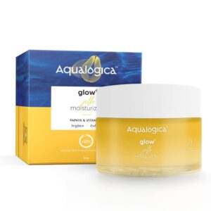 Aqualogica – Glow+ Jello Moisturiser with Vitamin C & Papaya for Illuminating Moisturization & Skin Hydration, Non Sticky (50G)