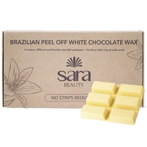 SARA – Brazilian Peel off White Chocolate Wax For Face, Under Arms & Intimate Hair Removal, (500)g