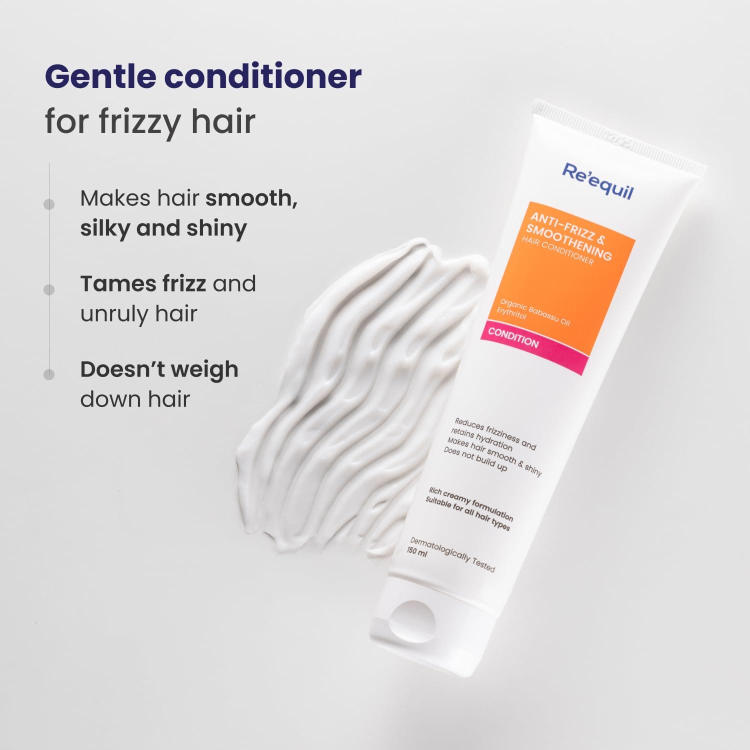 Re’equil – Anti Frizz & Smoothening Aloe Vera Conditioner With Babassu Oil - Image 3