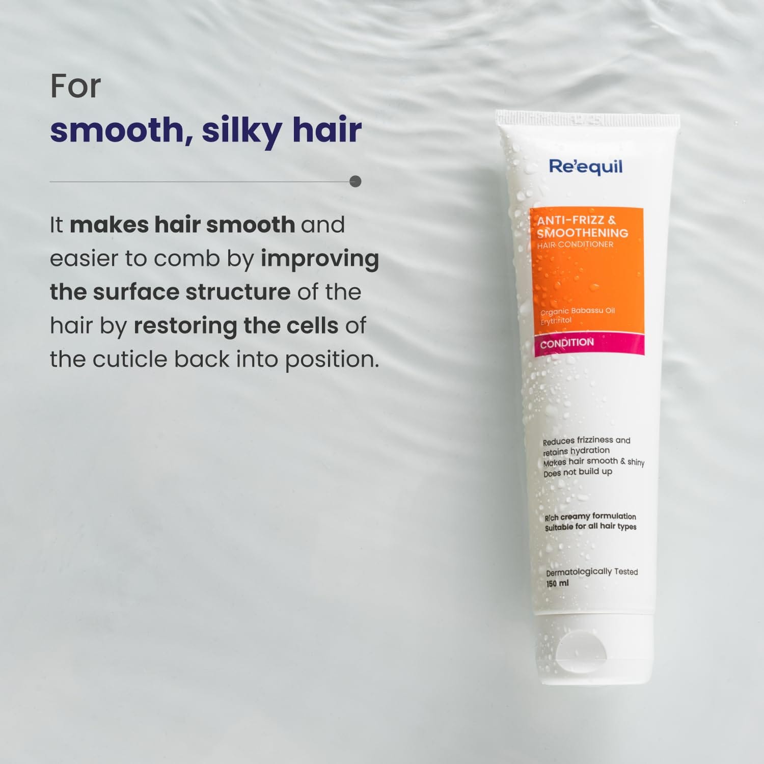 Re’equil – Anti Frizz & Smoothening Aloe Vera Conditioner With Babassu Oil - Image 2