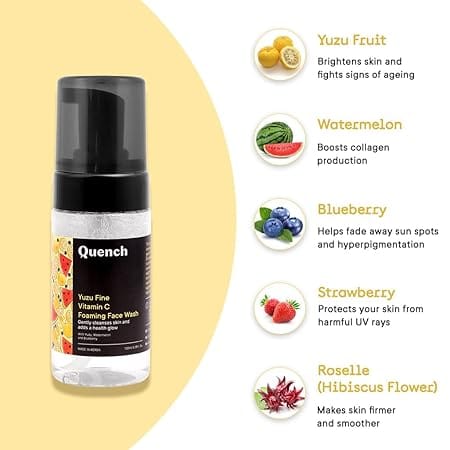 Quench – Foaming Face Wash With Yuzu Vitamin C (100ML) - Image 2