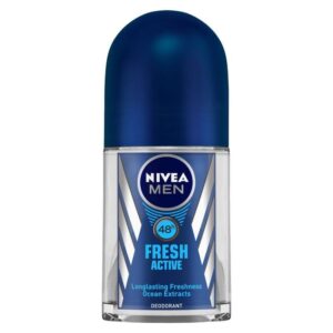 NIVEA – Men Deodorant Roll On, Fresh Active, 48h Long lasting Freshness (50mL)