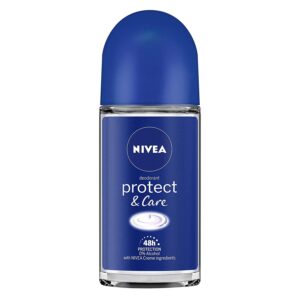 NIVEA Women Deodorant Roll On, Protect & Care, Non-Irritating & 48h Protection (50mL))