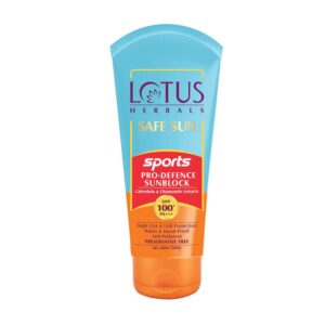 Lotus Herbals – Safe Sun Sports Pro-Defence Sunblock SPF 100+ PA+++ (80g)