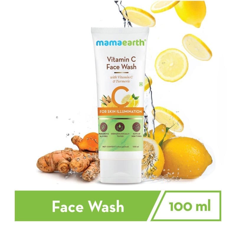 Mamaearth Vitamin C Face Wash with Vitamin C and Turmeric for Skin Illumination (100mL) - Image 2