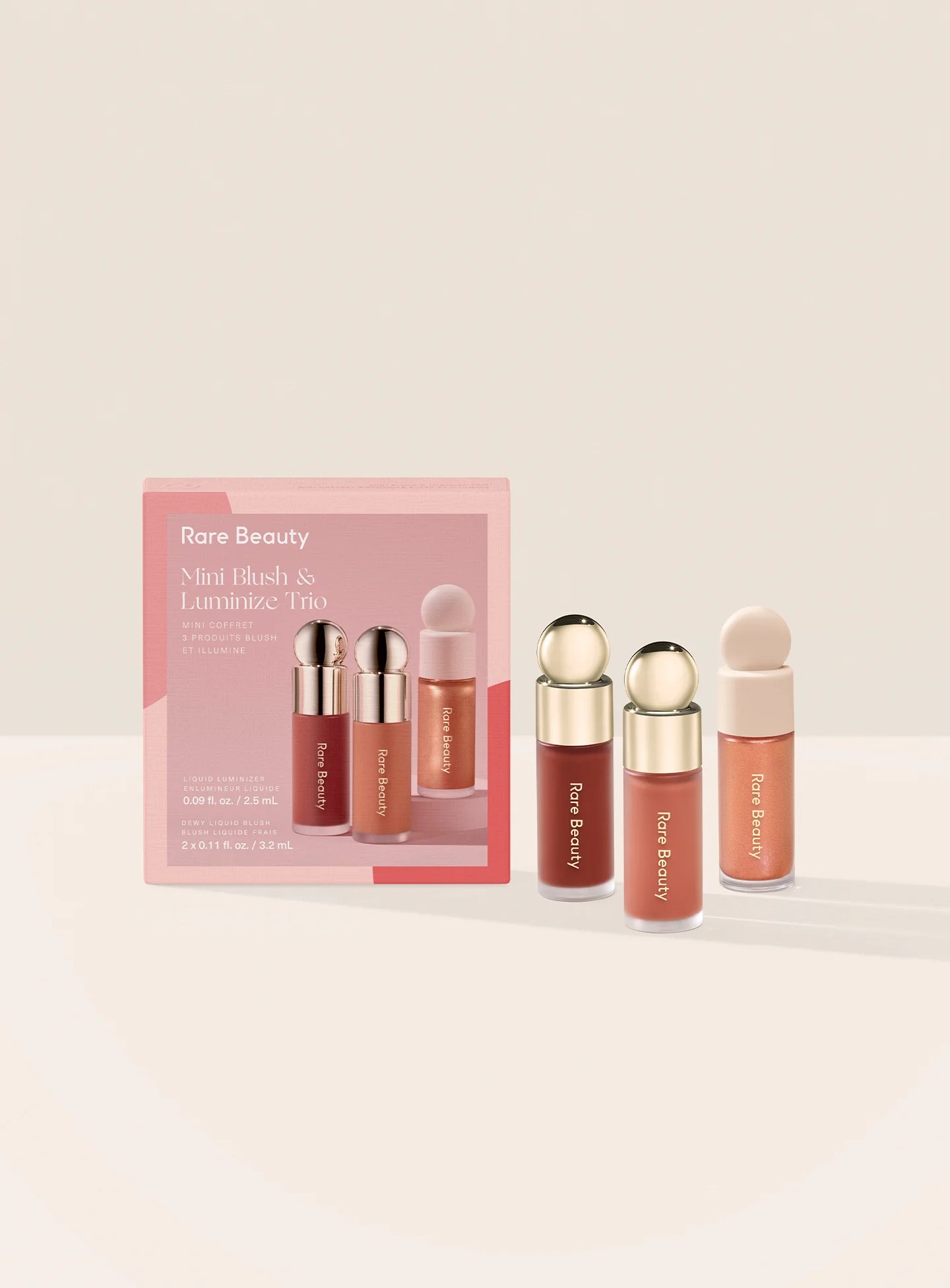 Rare Beauty – Mini Blush & Luminize Trio