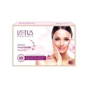 Lotus Herbals – Radiant Bridal Glow Rose Oil + Gold 4 in 1 Facial Pack
