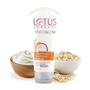 Lotus Herbals – WhiteGlow Oatmeal & Yogurt Skin Whitening Scrub (100g)