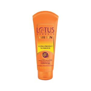 Lotus Herbals – Safe Sun Ultra – Protect Sunscreen Anti-Ageing , Anti-Tan SPF 100+ PA+++ (50g)