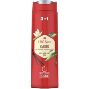 Old Spice – Oasis With Smoked Vanilla Scent 3 In 1 Body , Hair , Face Wash (400ML)
