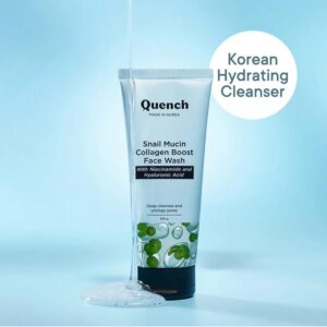 Quench – Snail Mucin Collagen Boost Face Wash With Niacinamide And Hyaluronic Acid (100g)