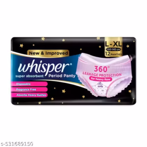 Whisper – Super Absorbent Period Panty 360 Degree Leakage Protection L – XL (100 – 140 CM) [12 Panties]