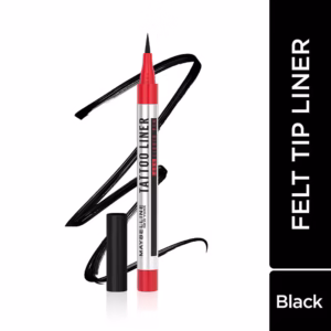 Maybelline New York High Impact Tattoo Pen Liner, Lasts Up To 48H – Black, Water & Smudge-proof (1g)
