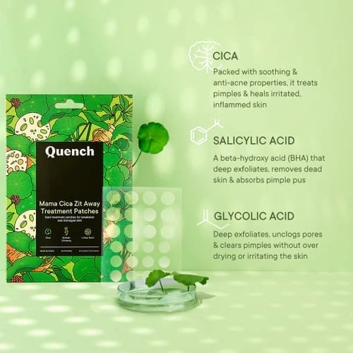 Quench – Matcha Tea Clarifying Spot Patches With Salicylic Acid And Niacinamide (12 Patches) - Image 4