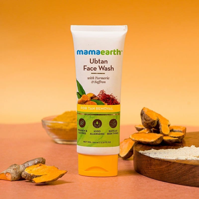 Mamaearth Ubtan Face Wash Turmeric & Saffron (100mL) - Image 2