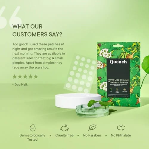 Quench – Matcha Tea Clarifying Spot Patches With Salicylic Acid And Niacinamide (12 Patches) - Image 7