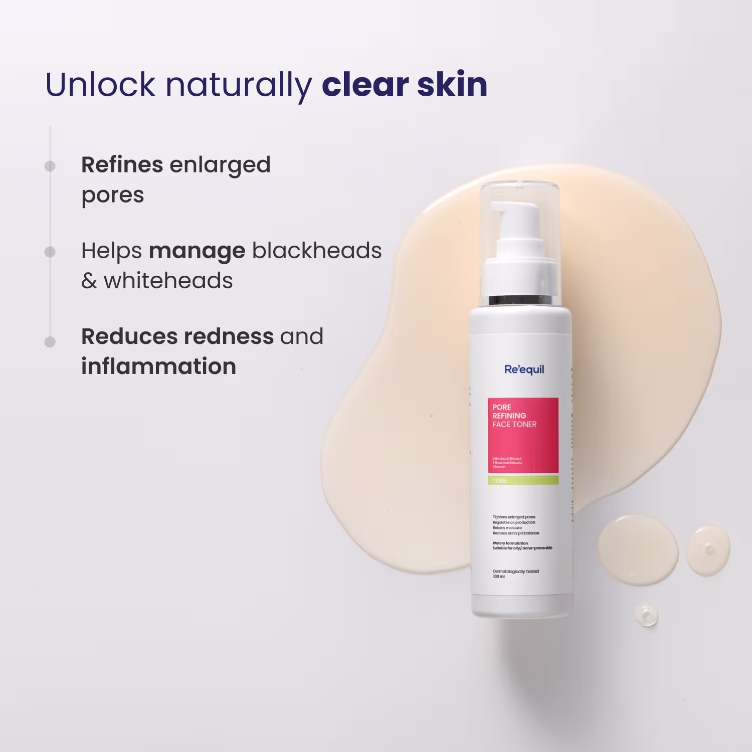 Re’equil – Pore Refining Face Toner (100ml) - Image 3