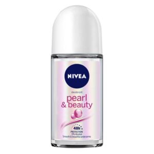 NIVEA Women Deodorant Roll On, Pearl & Beauty, for Smooth & Beautiful Underarms, 48h Protection (50ml)