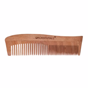 OROSSENTIALS Oil Treated Kacchi Neem Wooden Comb Two In Curved Comb (1pcs)