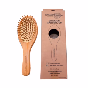 OROSSENTIALS Bamboo Bristles Big Oval Shape Wooden Hair Brush For Women (1pcs)