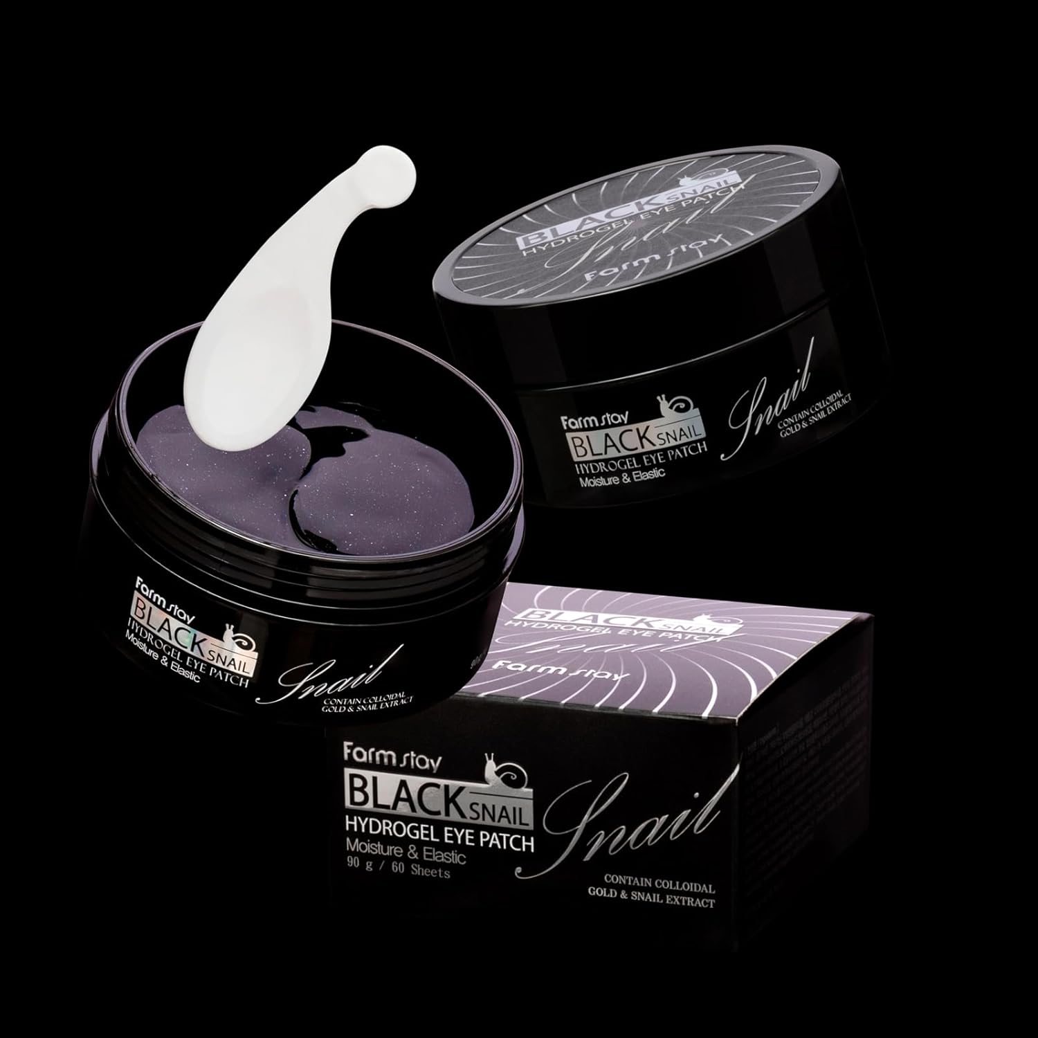 Farm Stay – Black Snail Hydrogel Eye Patch (90g) - Image 4