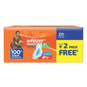 Whisper – Choice Ultra Sanitary Pad – XL, 18 pcs (Get 2 Pads Free) = 20PADS