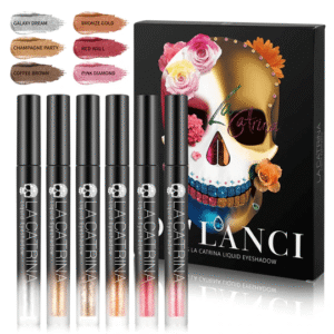 Delanci – 6 Color La Catrina Glitter & Glow Liquid Eyeshadow Set Palette