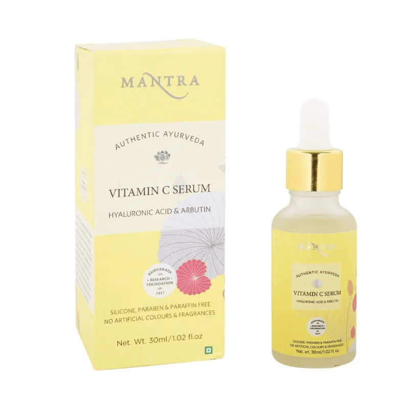Mantra – Herbal Vitamin C Serum With Hyaluronic Acid And Arbutin (30mL)