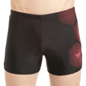 Speedo – Tech Placement Aquashort – Black – Phoenix Red (#811354B023 Size – 38) 01N