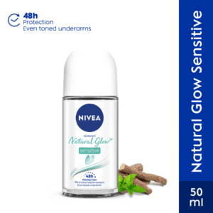 Nivea – Natural Glow Sensitive Roll On Bottle – 50mL
