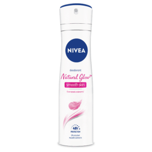NIVEA – Natural Glow Women Deodorant, Whitening Smooth Skin for 48h Protection (150mL)