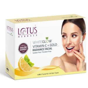 Lotus Herbal – WhiteGlow Vitamin C + Gold Radiance Facial Kit(4 in 1)