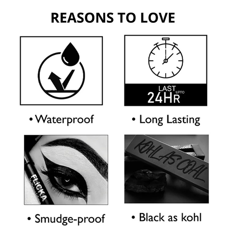 Flicka – Kohl As Coal Waterproof Eyepencil - Image 4