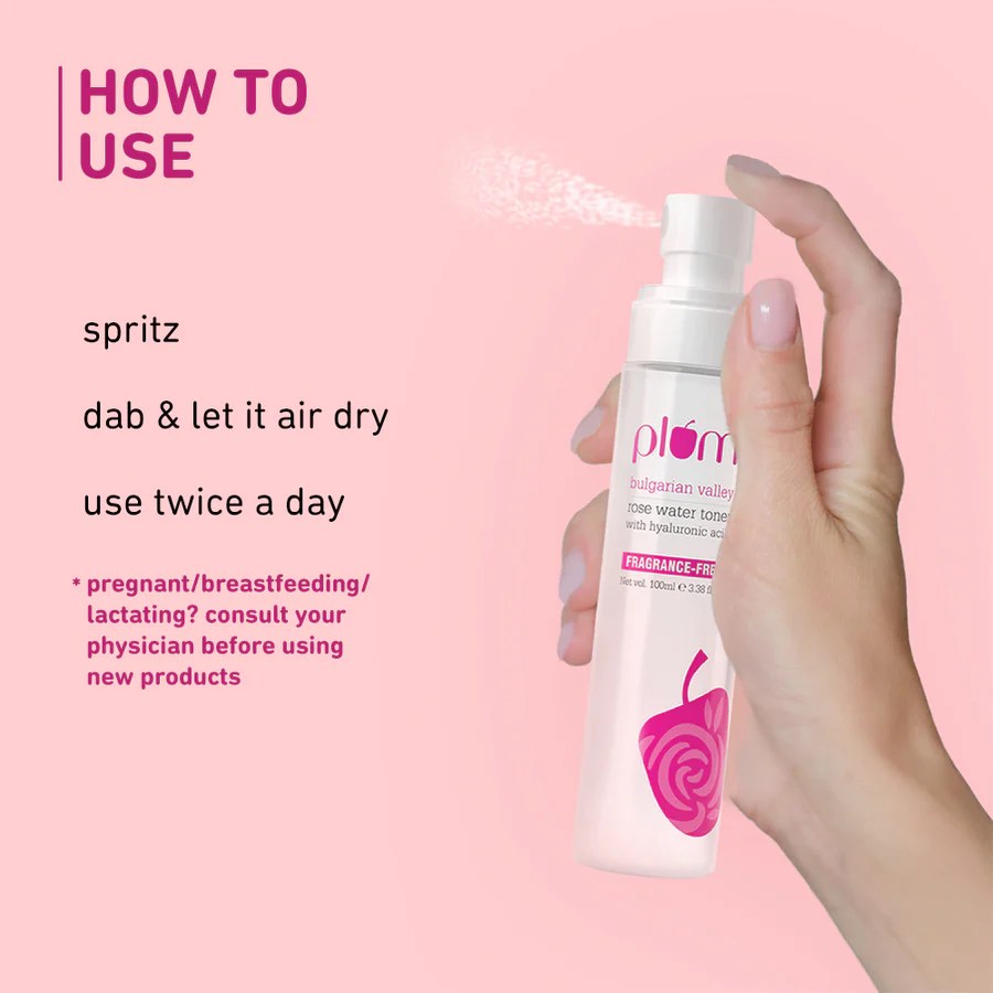 Plum – Bulgarian Valley Rose Water Toner With Hyaluronic Acid (100ML) - Image 3