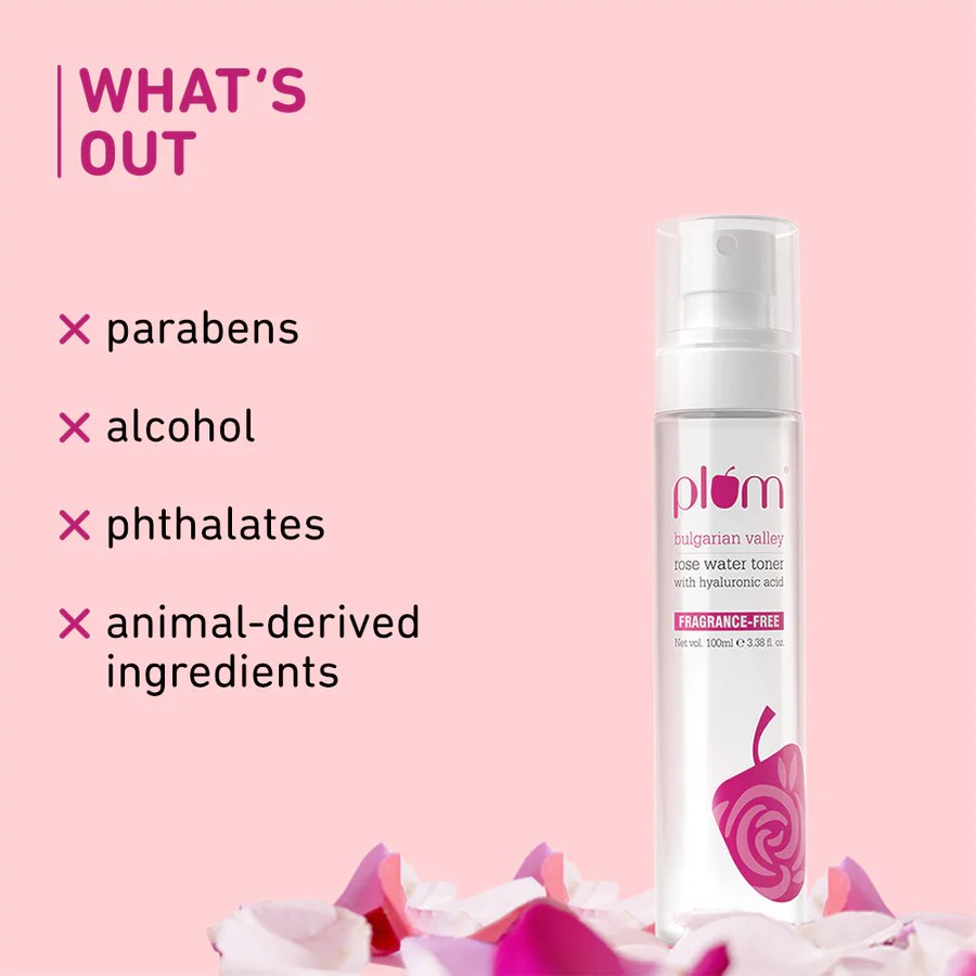 Plum – Bulgarian Valley Rose Water Toner With Hyaluronic Acid (100ML) - Image 2