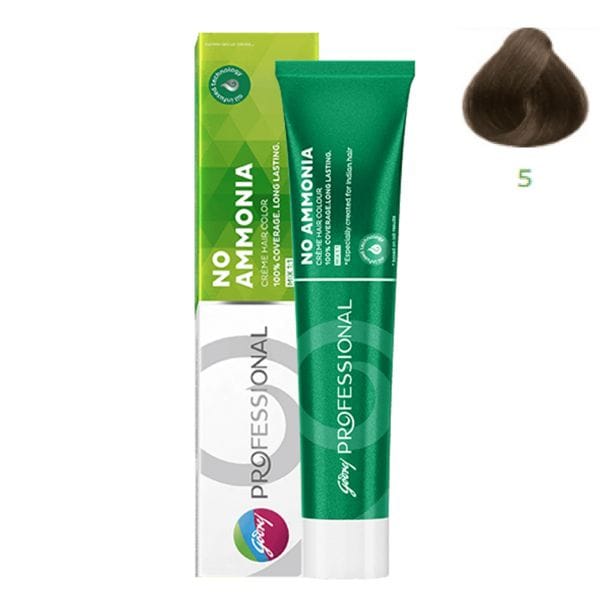 Godrej Professional – No Ammonia Cream (Hair Color – 5 Light Brown) – 70g