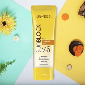 Jovees – ANJEER & CARROT SUN BLOCK SPF-45 (100g)