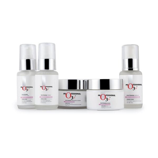 O3+ –  Professional Whitening Facial Kit for Tan-Pigmented Skin Radiance & Shine (150ml+100gm) - Image 4