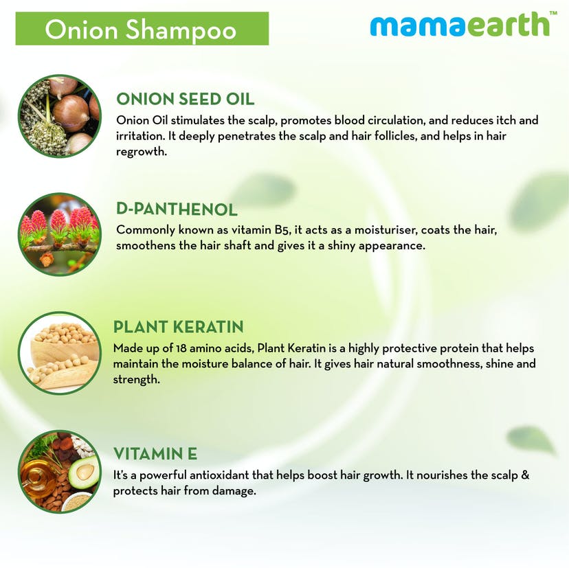 Mamaearth Onion Shampoo for Hair Growth and Hair Fall Control with Onion Oil and Plant Keratin (400mL) - Image 6