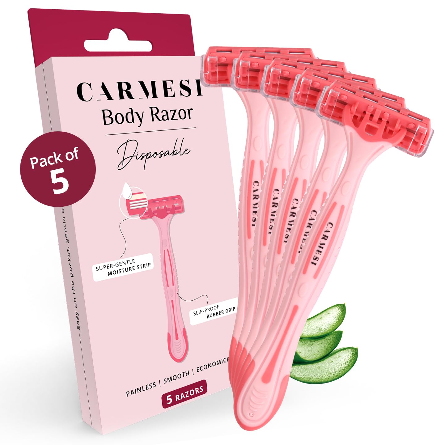 Carmesi – Body Razor Disposable (5 Razors)
